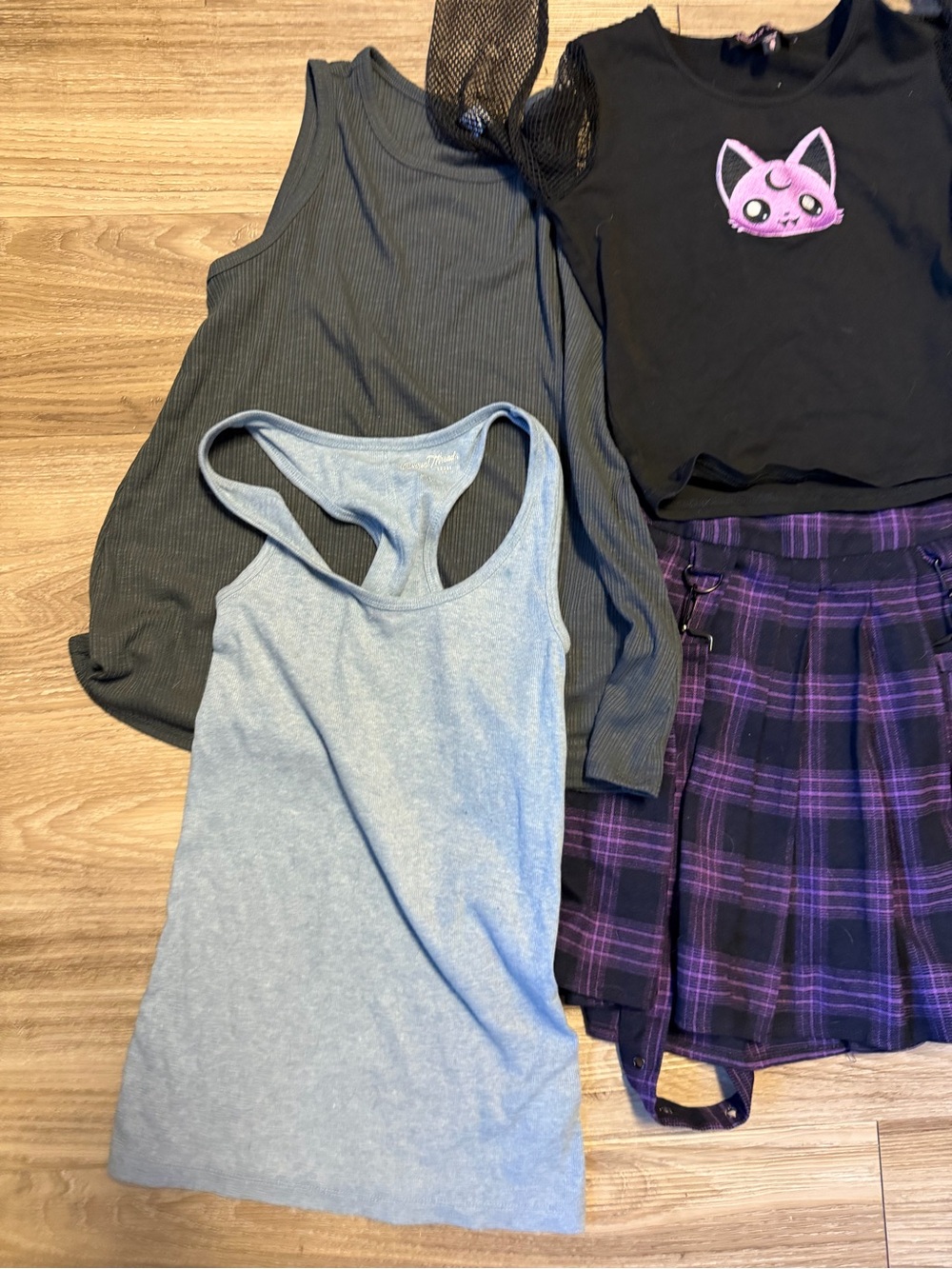 Bundle lot set of 5 purple black goth Y2K Hot Topic Ringer Baby T-Shirt XS - Picture 3 of 6